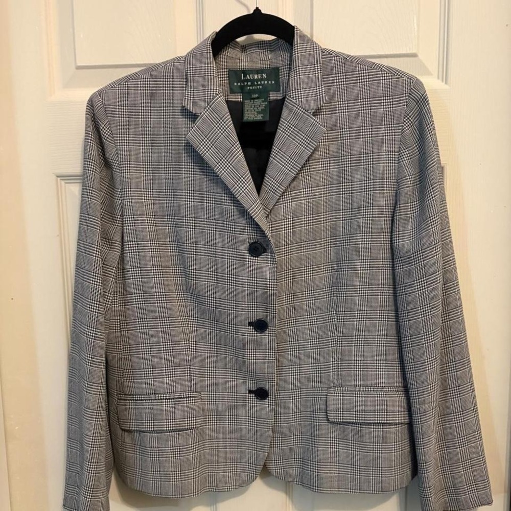Ralph Lauren plaid blazer suit jacket preppy classic workwear